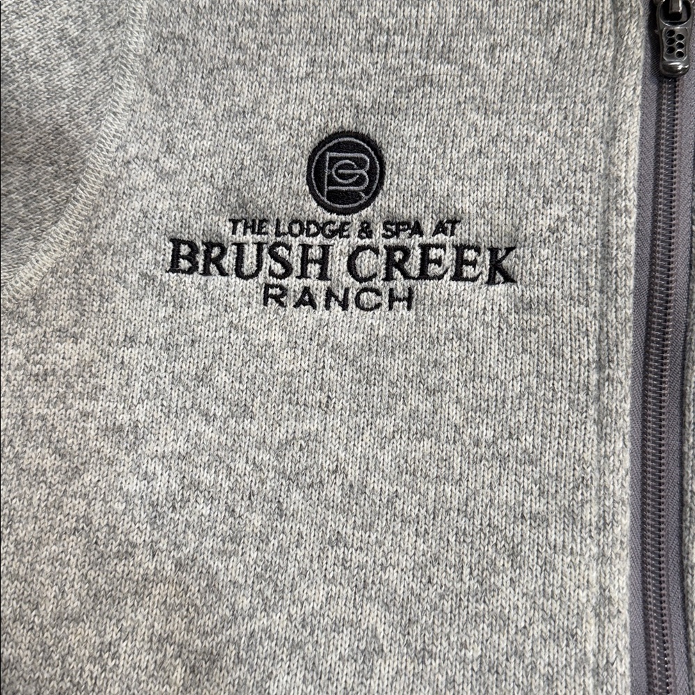 Patagonia Sweater Full Zip Womens XS Fleece Gray Outdoor "Brush Creek Ranch" - Picture 3 of 4